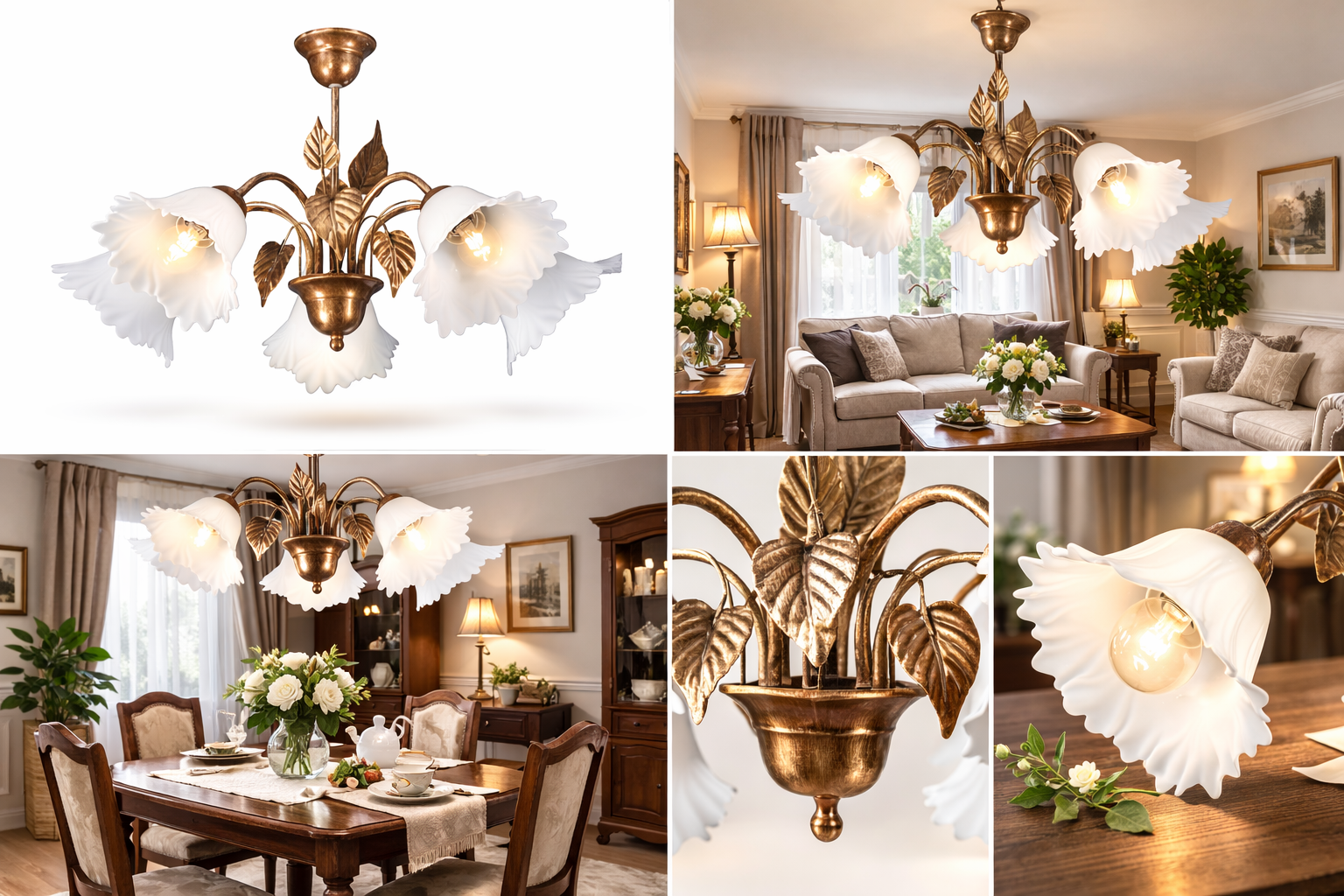 Lampa Sufitowa z Liściem 505/L