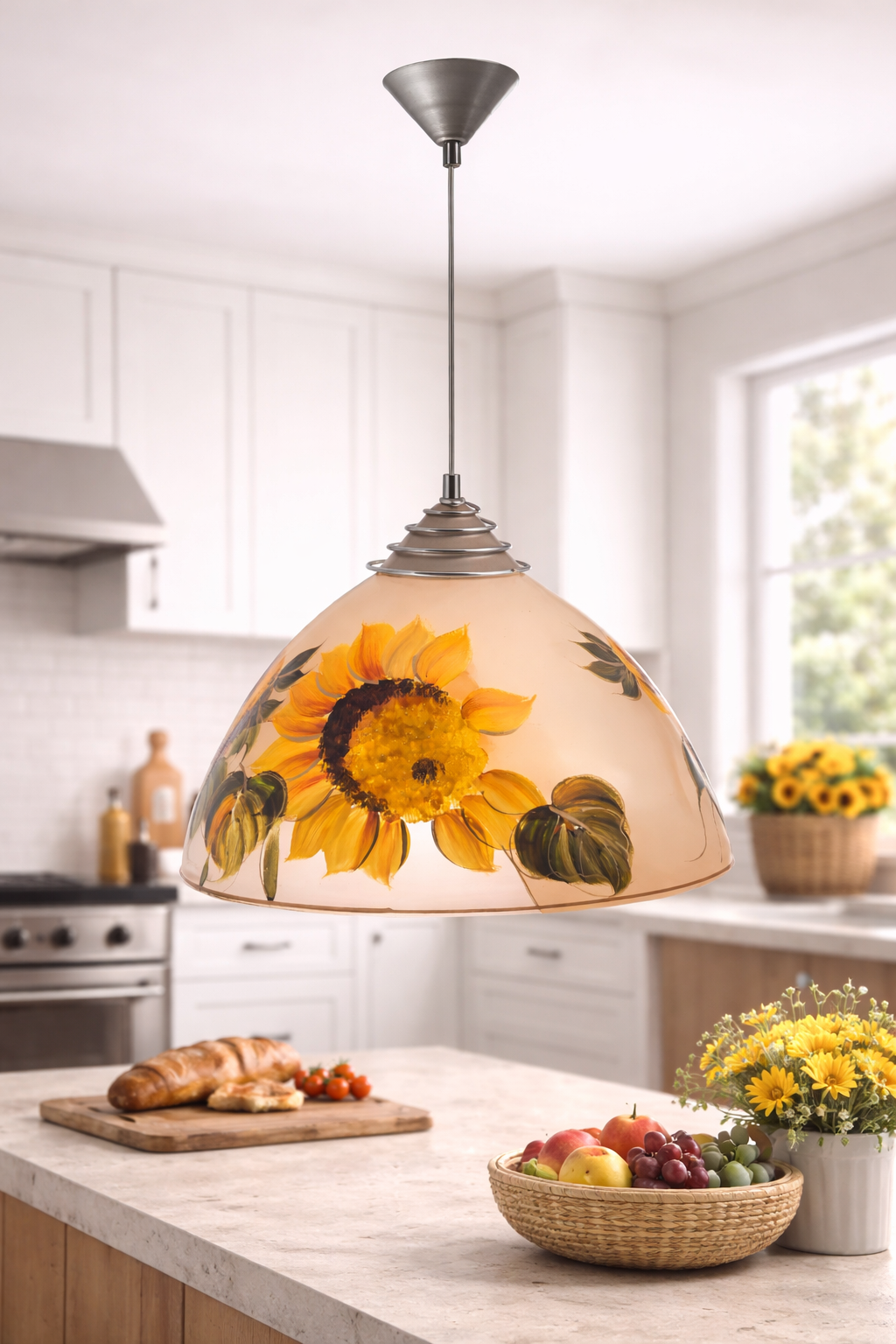 Ręcznie Malowany Słonecznik