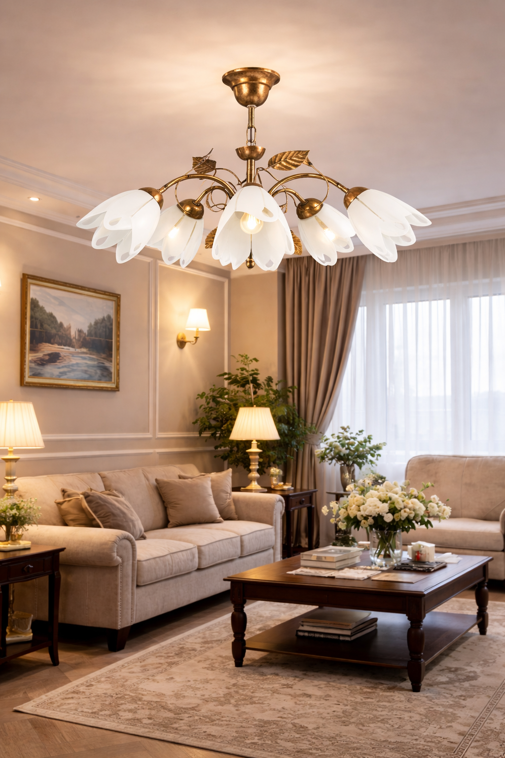 Lampa Sufitowa z Liściem 505/T